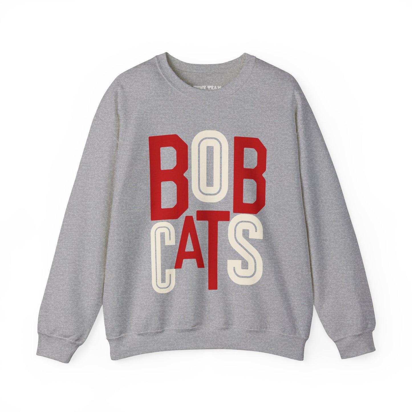 Bobcats Red/White Stacked Sweatshirt