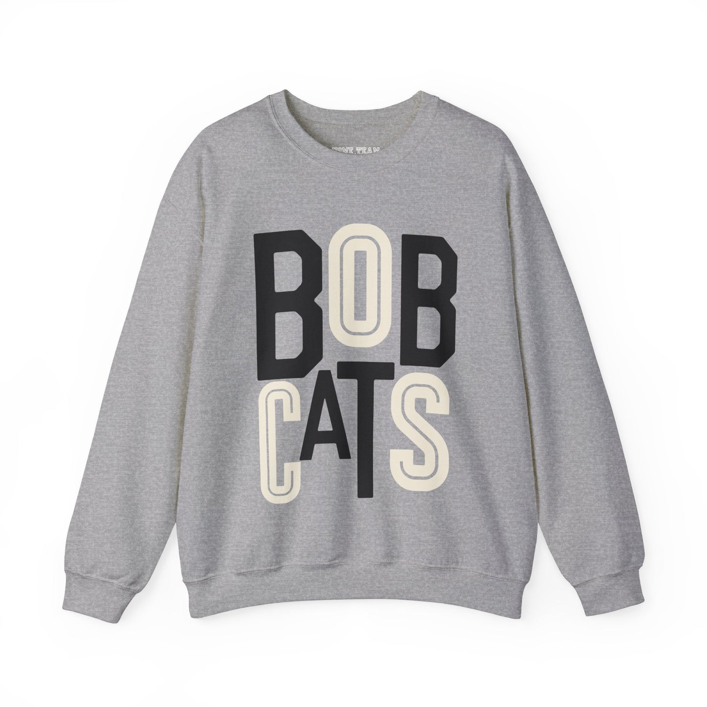 Bobcats Black/White Stacked Sweatshirt