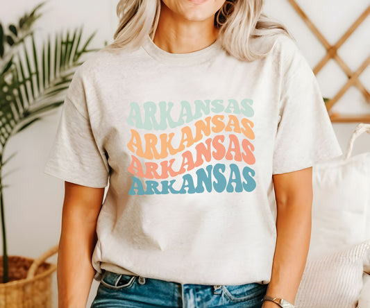 Arkansas Wavy Four Tee