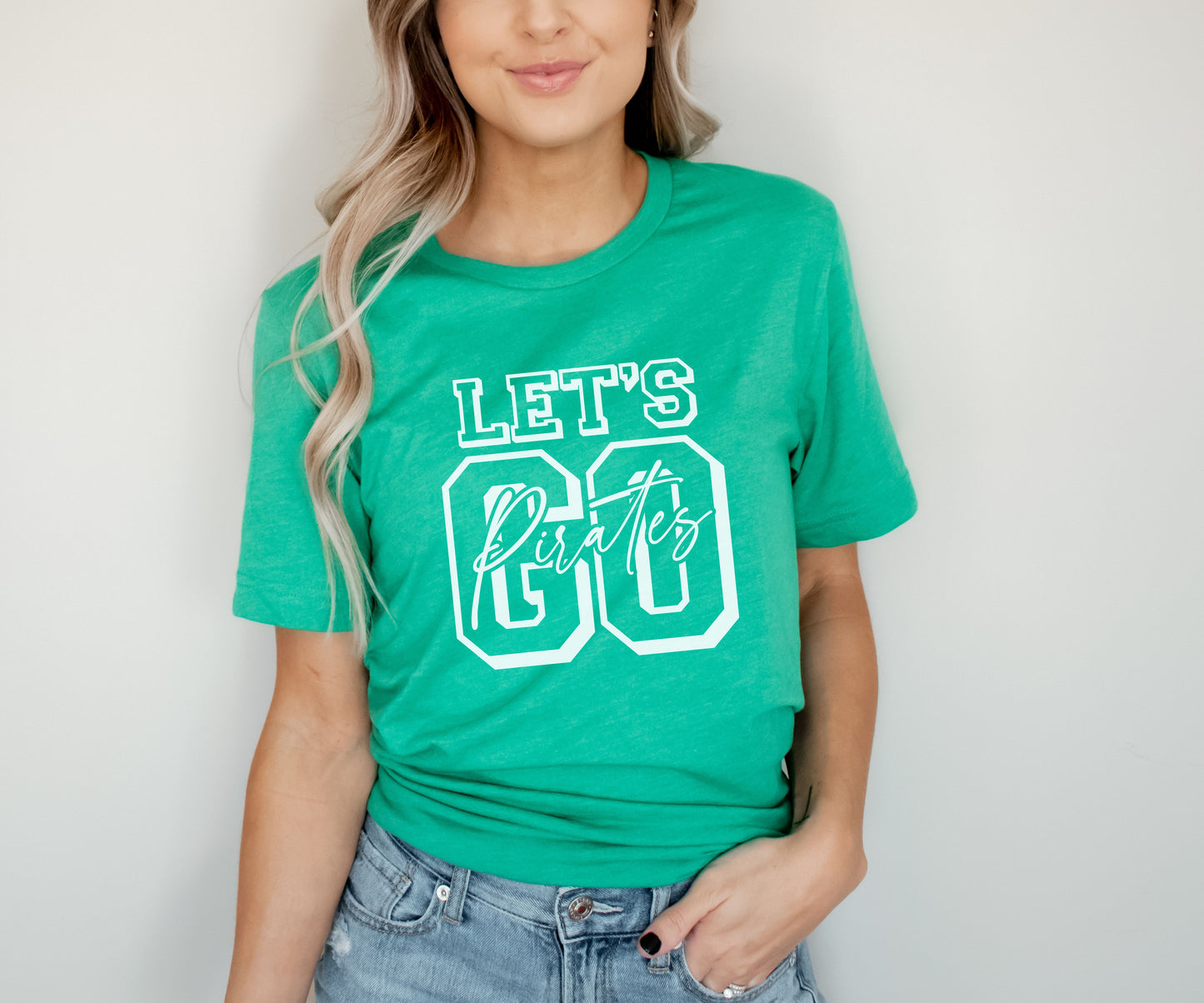 Let's Go Pirates Script Overlay Tee