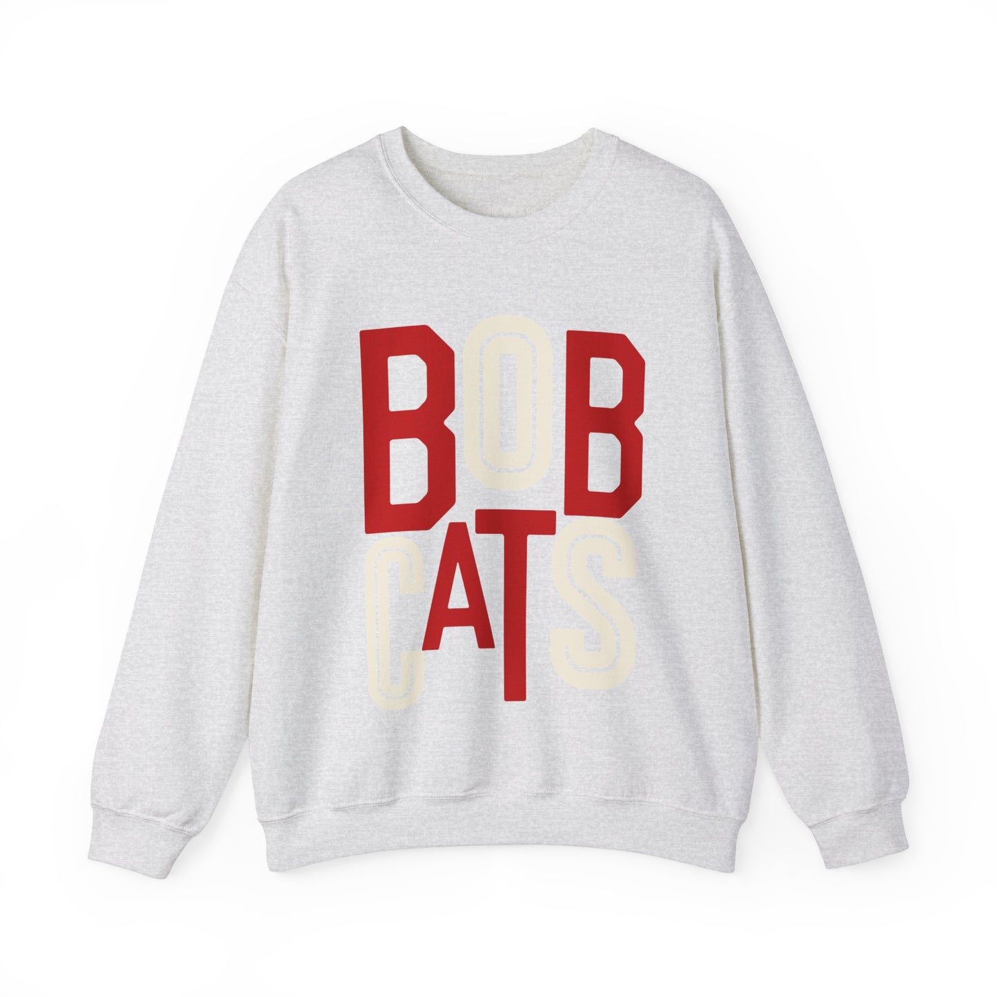 Bobcats Red/White Stacked Sweatshirt