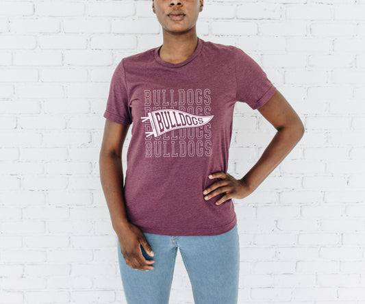 Bulldogs Repeat Pennant Tee
