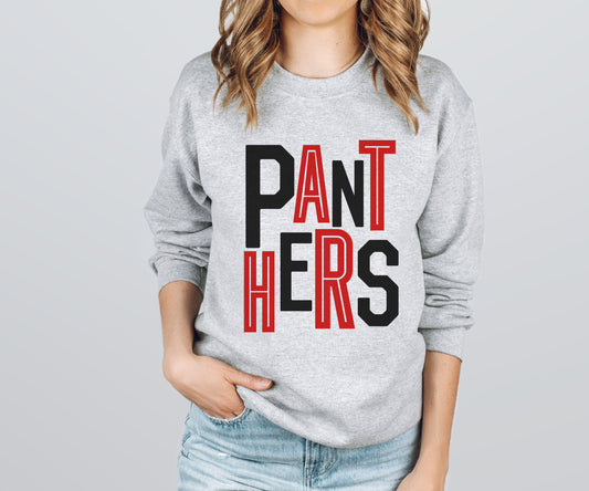 Panthers Black/Red Stacked Sweatshirt