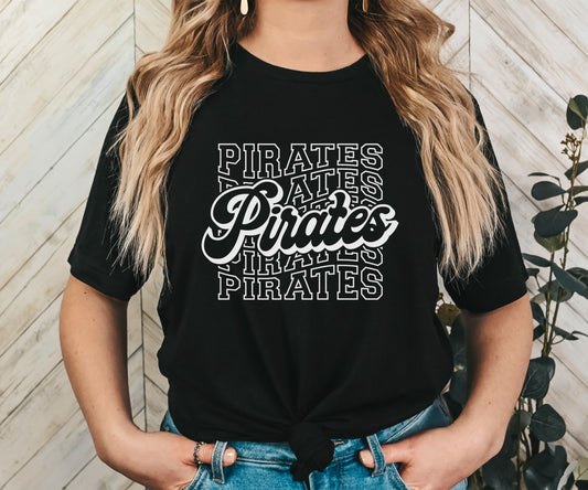 Pirates Script Overlay Tee