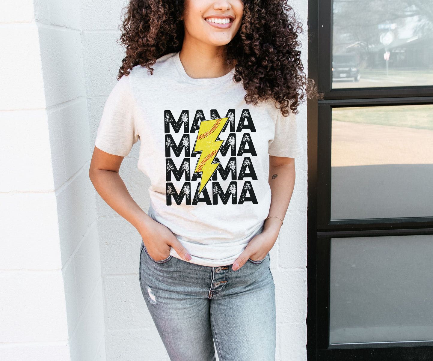 Softball Lightning Mama Tee