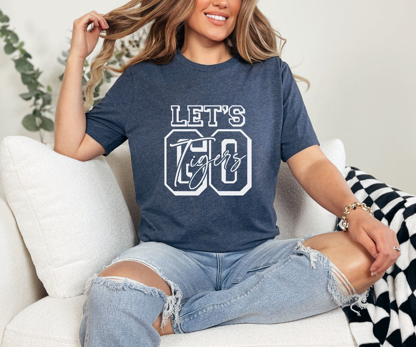 Let's Go Tigers Script Tee