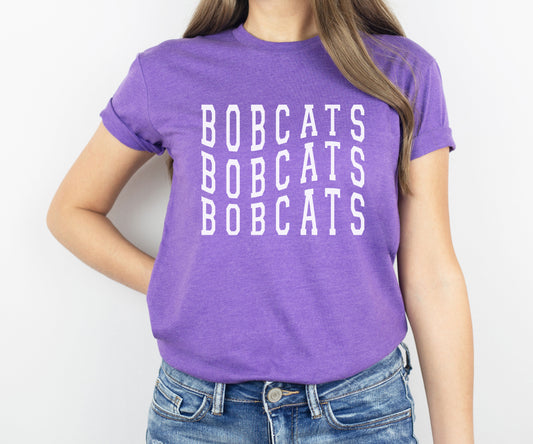Bobcats Wavy Three Tee