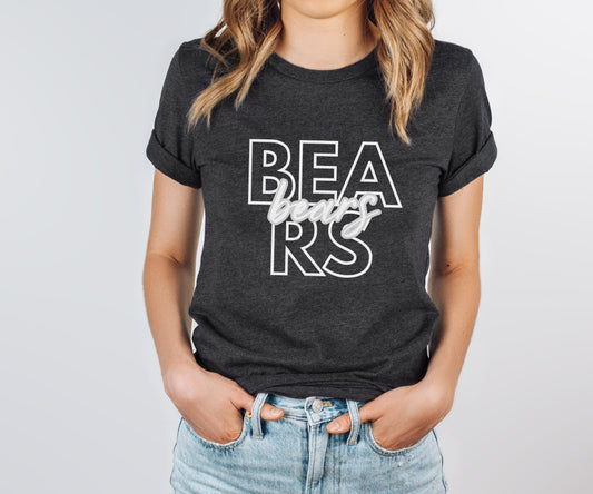 Bears Script Overlay Tee