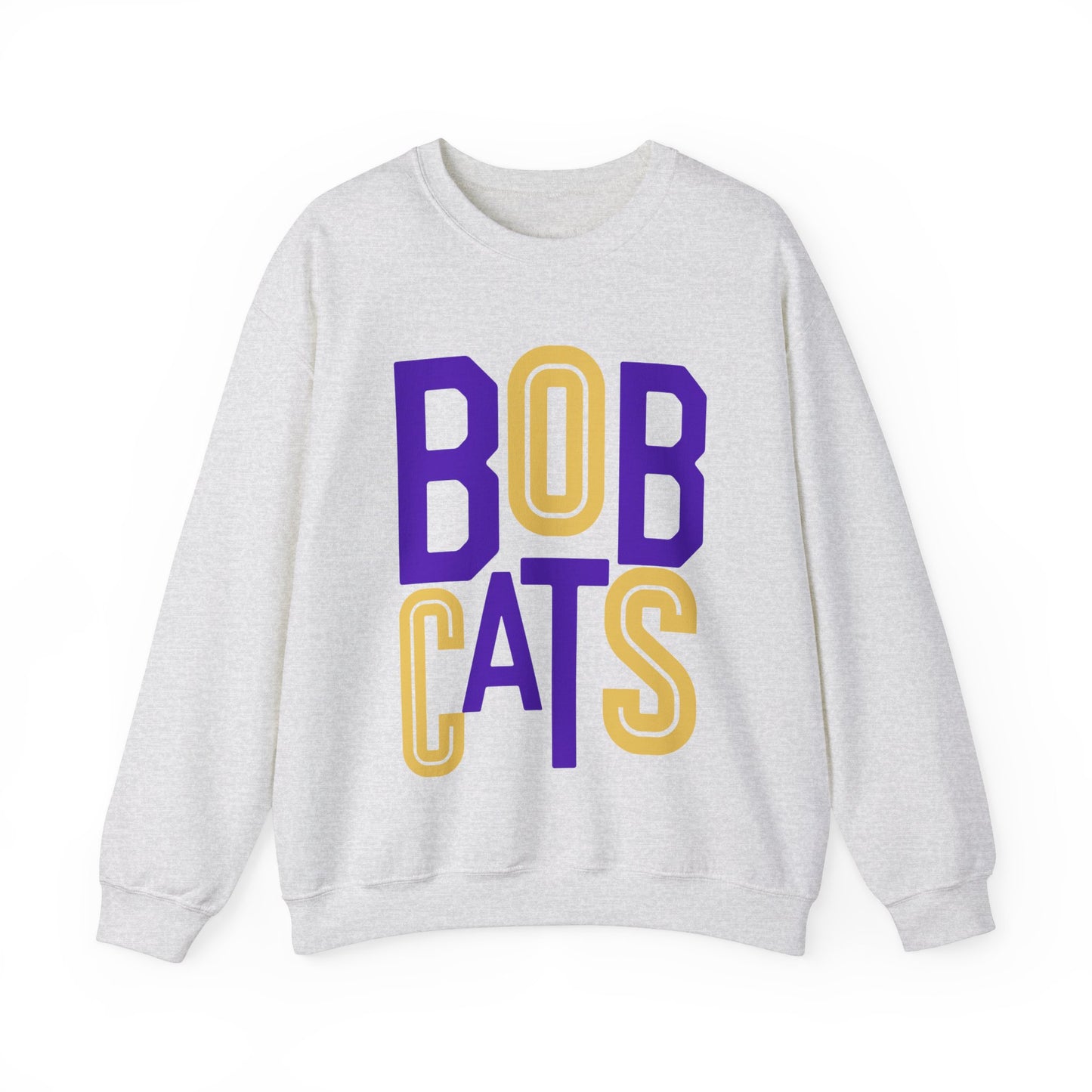 Bobcats Purple/Gold Stacked Sweatshirt