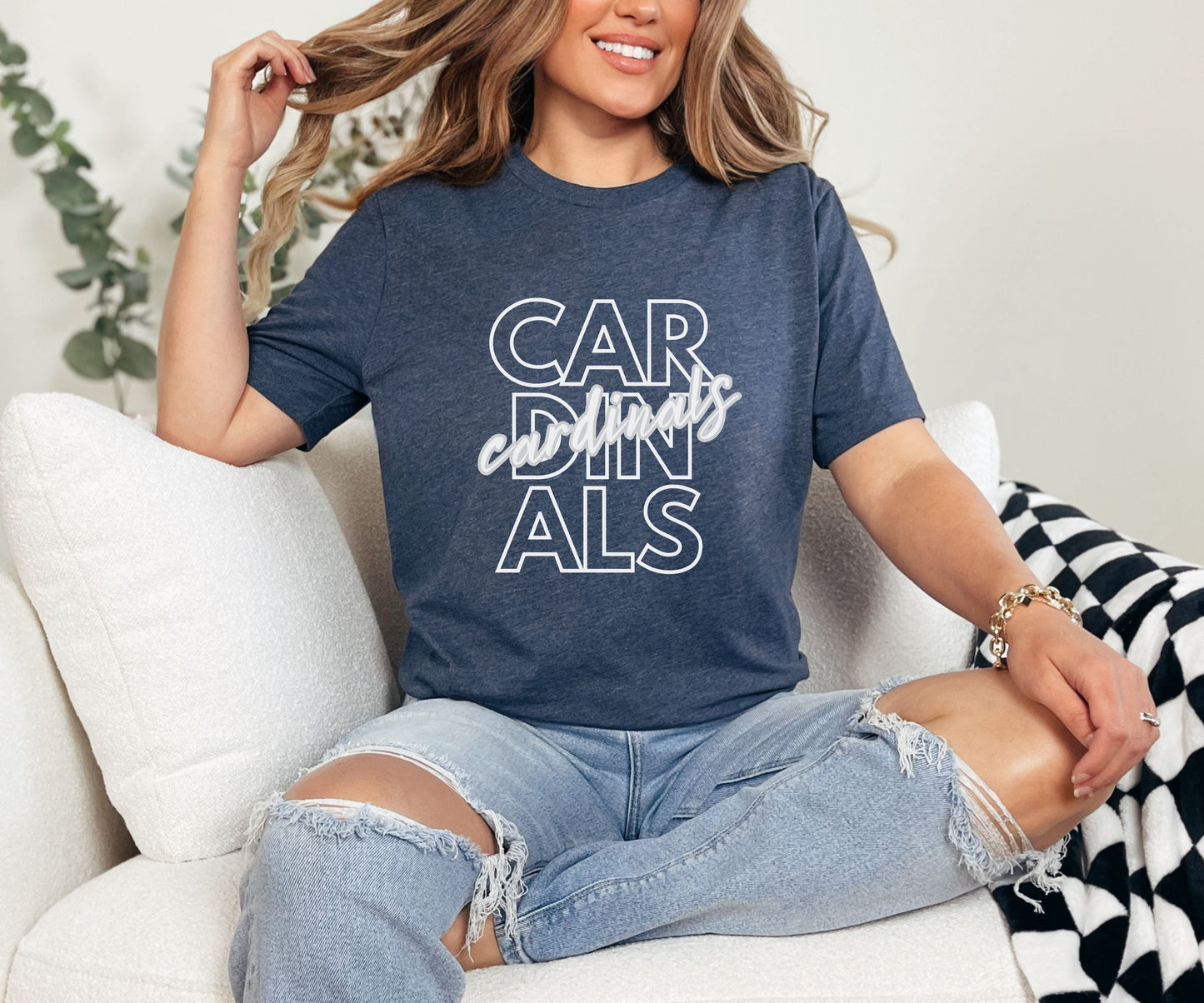 Cardinals Script Overlay Tee