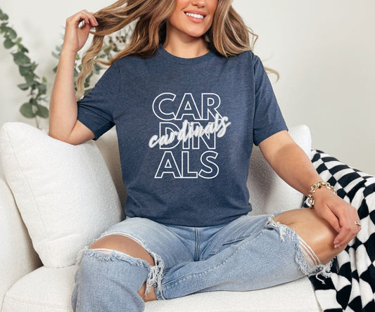 Cardinals Script Overlay Tee