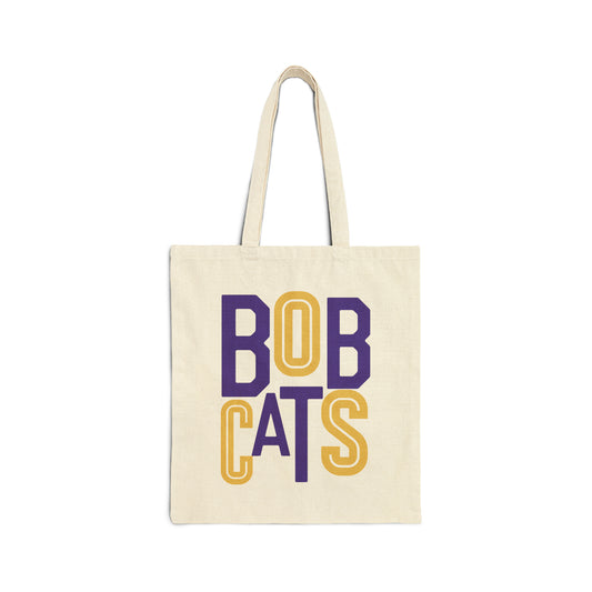 Bobcats Purple and Gold Tote Bag