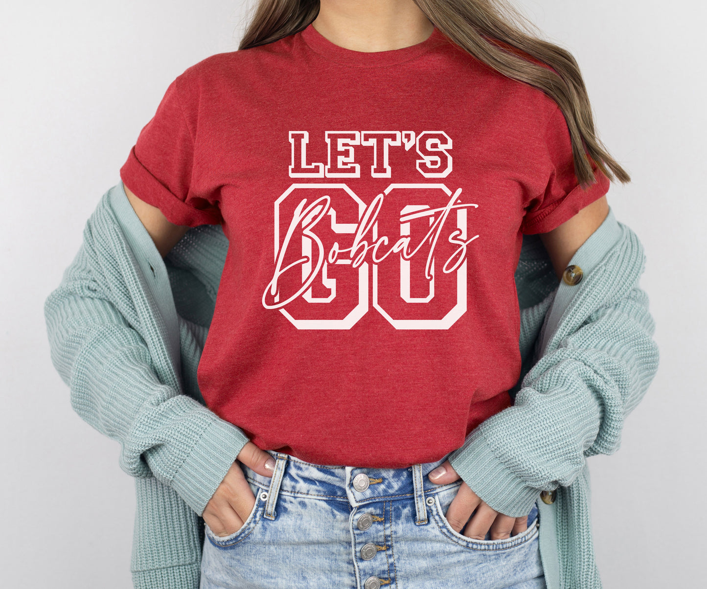 Let's Go Bobcats Script Tee