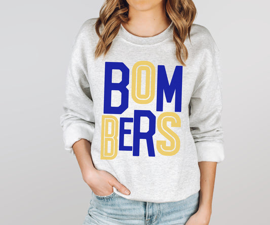 Bombers Blue/Gold Stacked Sweatshirt