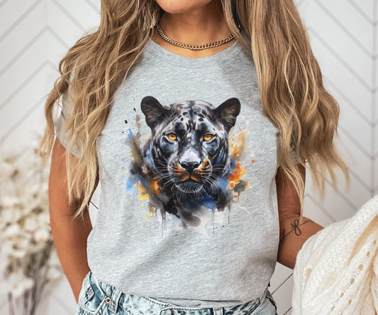 Watercolor Panther Tee